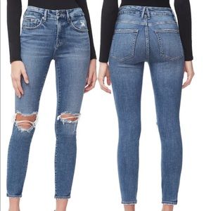 Good American Good Legs Crop High Waist Jeans Size 10/30